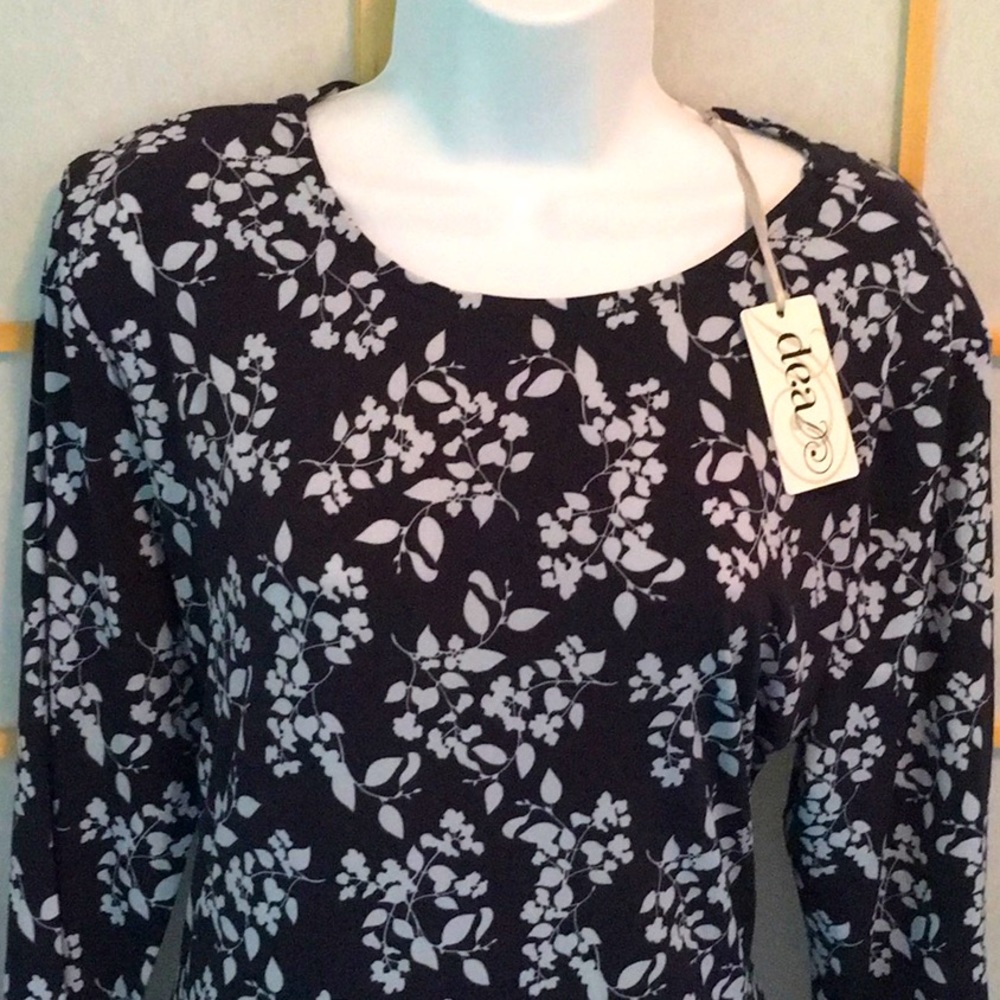 Long Dress Navy Floral